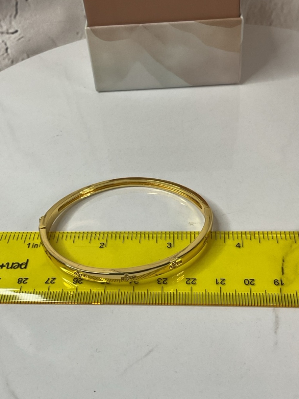 🌟 Argento Vivo 18K Gold Plated Cross Design Bangle - Picture 5 of 7
